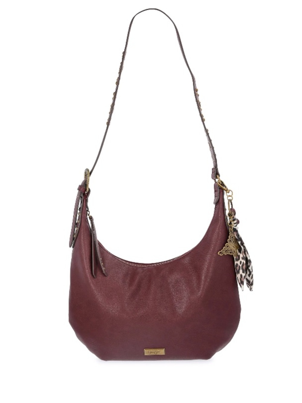 Jessica Simpson Women's Daphne Faux Leather Hobo Handbag, Pinot Noir NWT - Picture 2 of 10